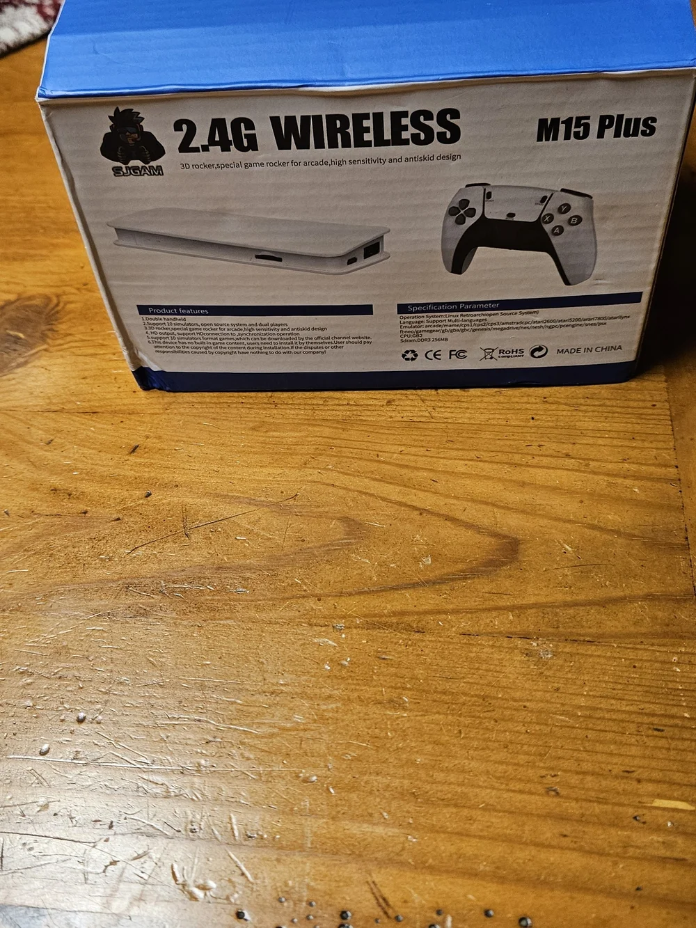 Wireless Dual Game Controllers with 4K Game Stick Pro - White